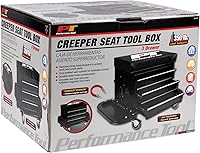 Vista 11 de Performance Tool W85025 3-Drawer Rolling Tool Chest Seat With Magnetic Side Trays, Black