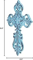 Vista 8 de Ardour Cruz de pared decorativa de metal decoraciones espirituales de metal para el hogar religioso colgante cruz decoración de pared 8.6 x 6.2