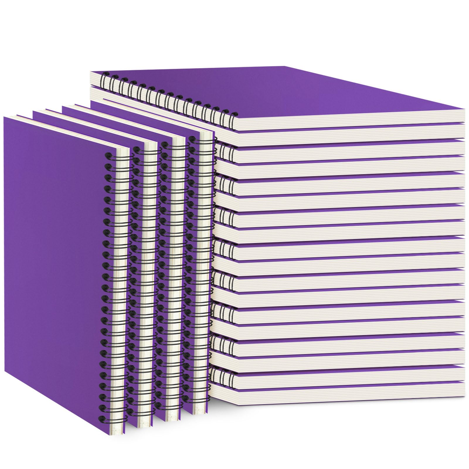Epakh Paquete de 22 cuadernos en espiral A5 con cubierta de papel kraft, cuaderno de diario de tapa dura para el regreso a clases, cuaderno de 5.5 x 8.3 pulgadas, cuaderno de viaje para el primer día