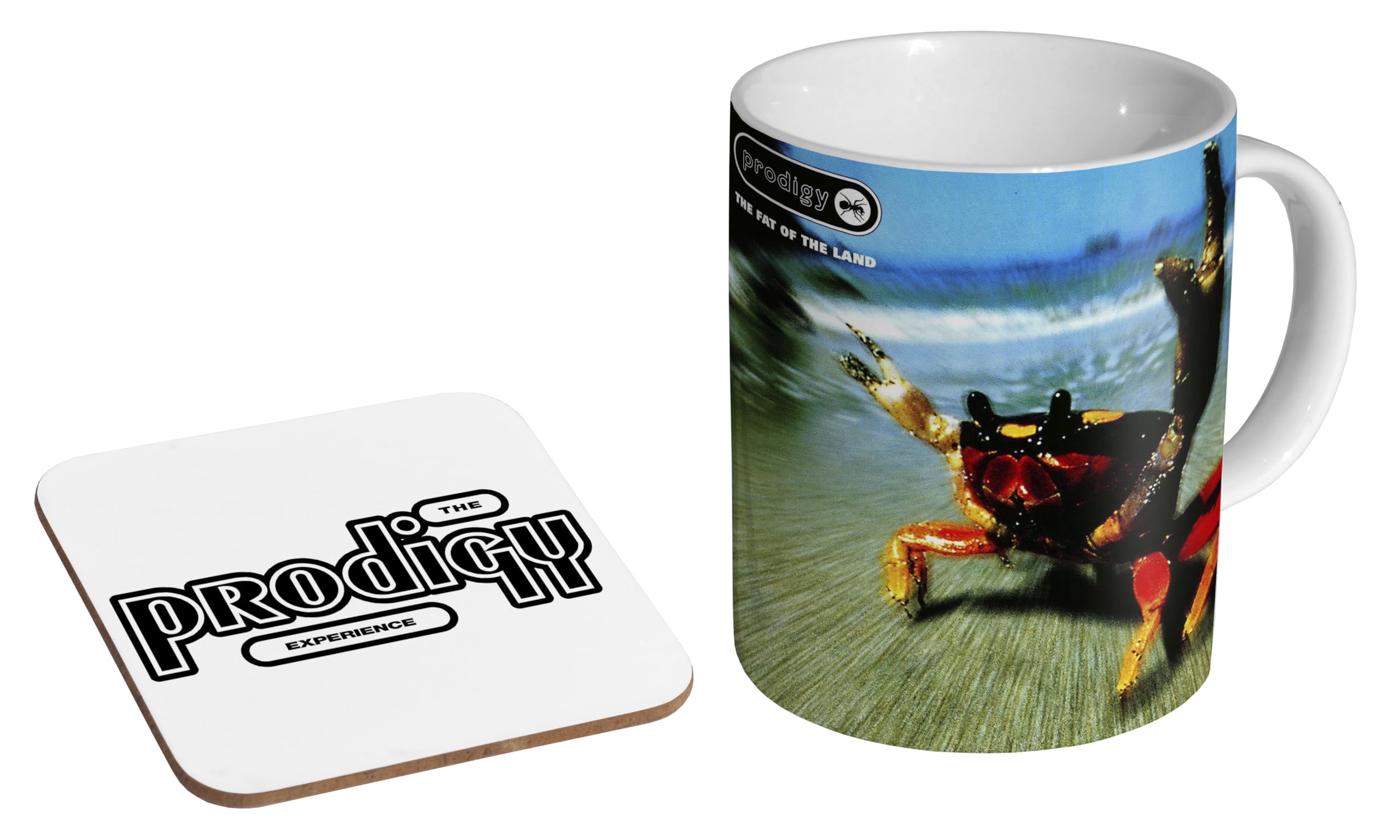 glades The Prodigy The Fat of The Land - Ceramic Coffee Mug + Coaster Gift Set