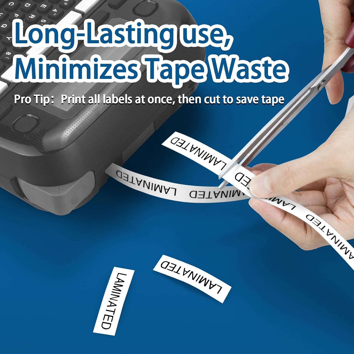 TZe-231 Label Maker Tape Compatible with Brother P-Touch Label Tape 12mm 0.47 Laminated White TZ TZe TZe231 Black on White for PT-D220 D210 H110 D200 D400 1280 D610BT Refills 1/2" x 8m, 6-Pack