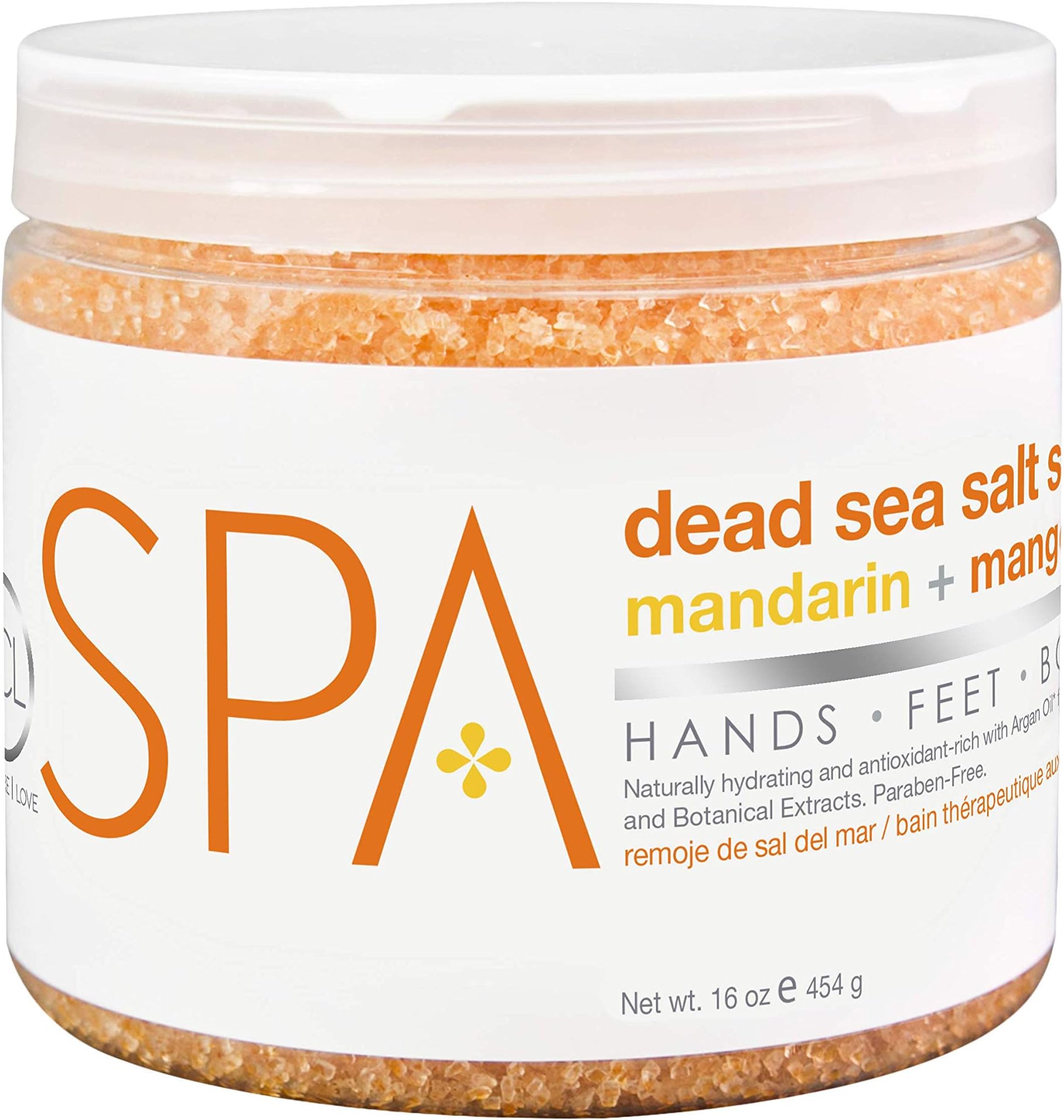 BCL Spa Organics Mandarin and Mango Dead Sea Salt Soak, 16 Ounce