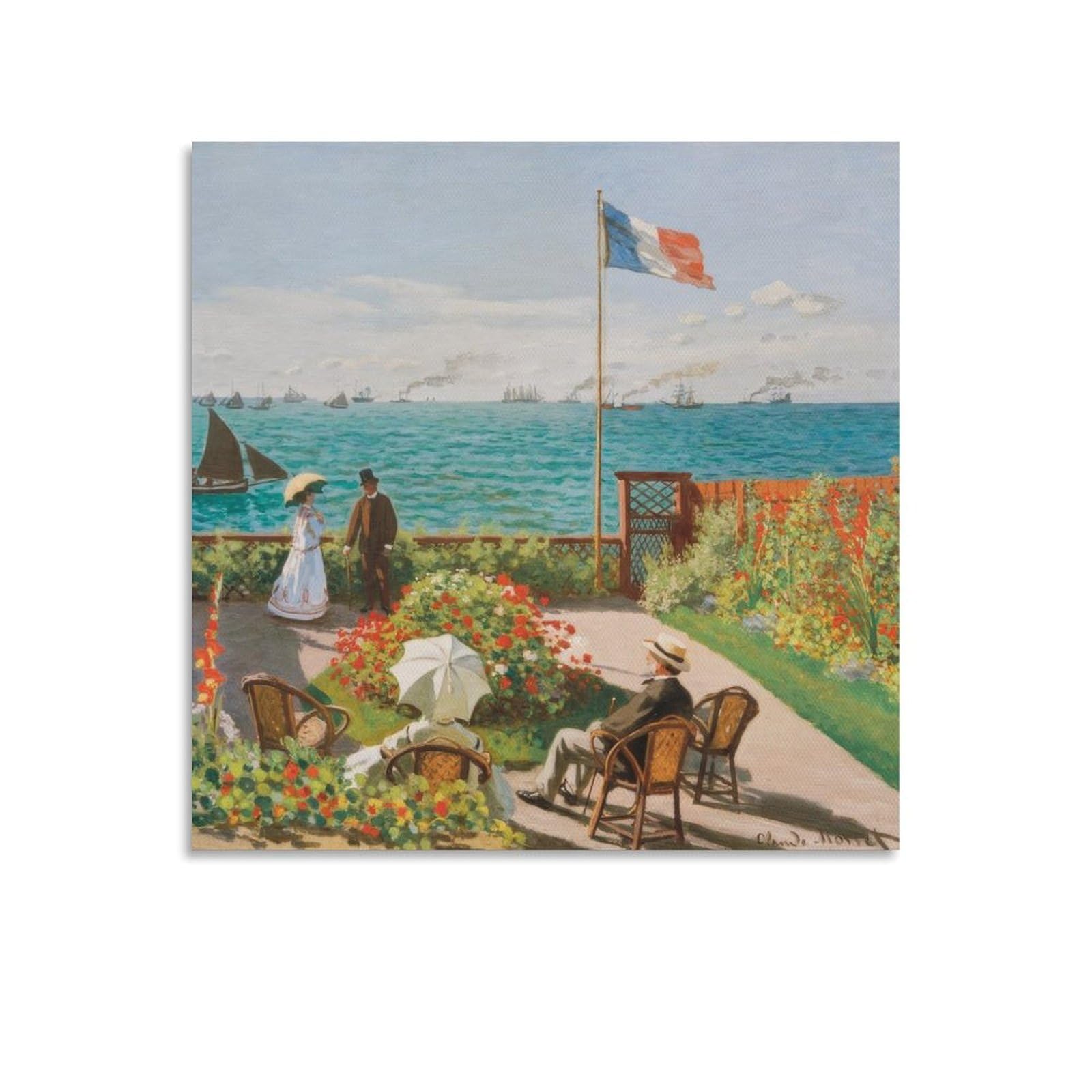 絵画  複製画  アートポスター　クロード・モネ Amazon.co.jp: クロード・モネ作「モネ、クロード; 1840-1926
