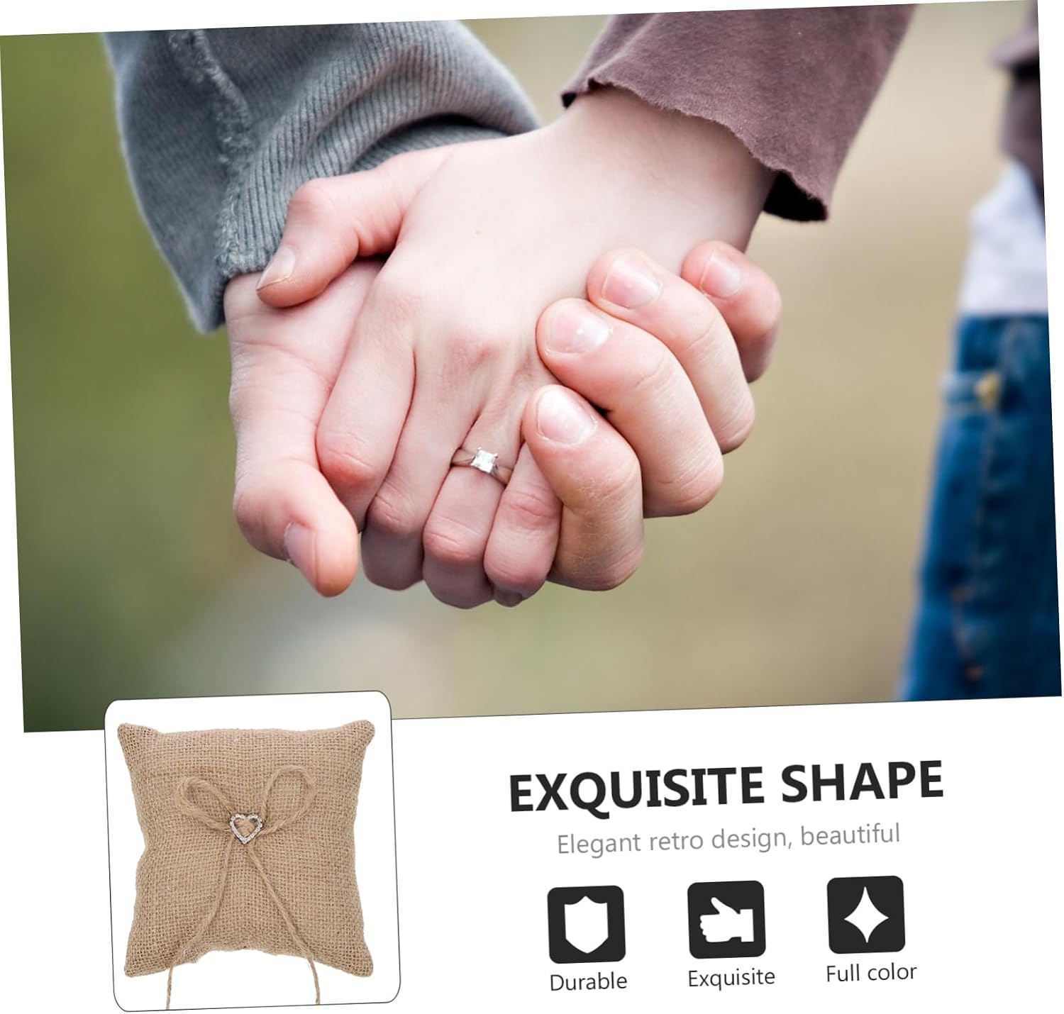 Luxshiny 4 pcs Lace Ring Pillow for Weddings Romantic Bridal Ring Cushion for Engagements and Anniversaries Elegant Design for Memorable Celebrations