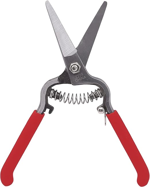 Zenport Z275 Needlenose Shear, Flower, 8-Inch Heavy Duty Forged Steel Straight Blade