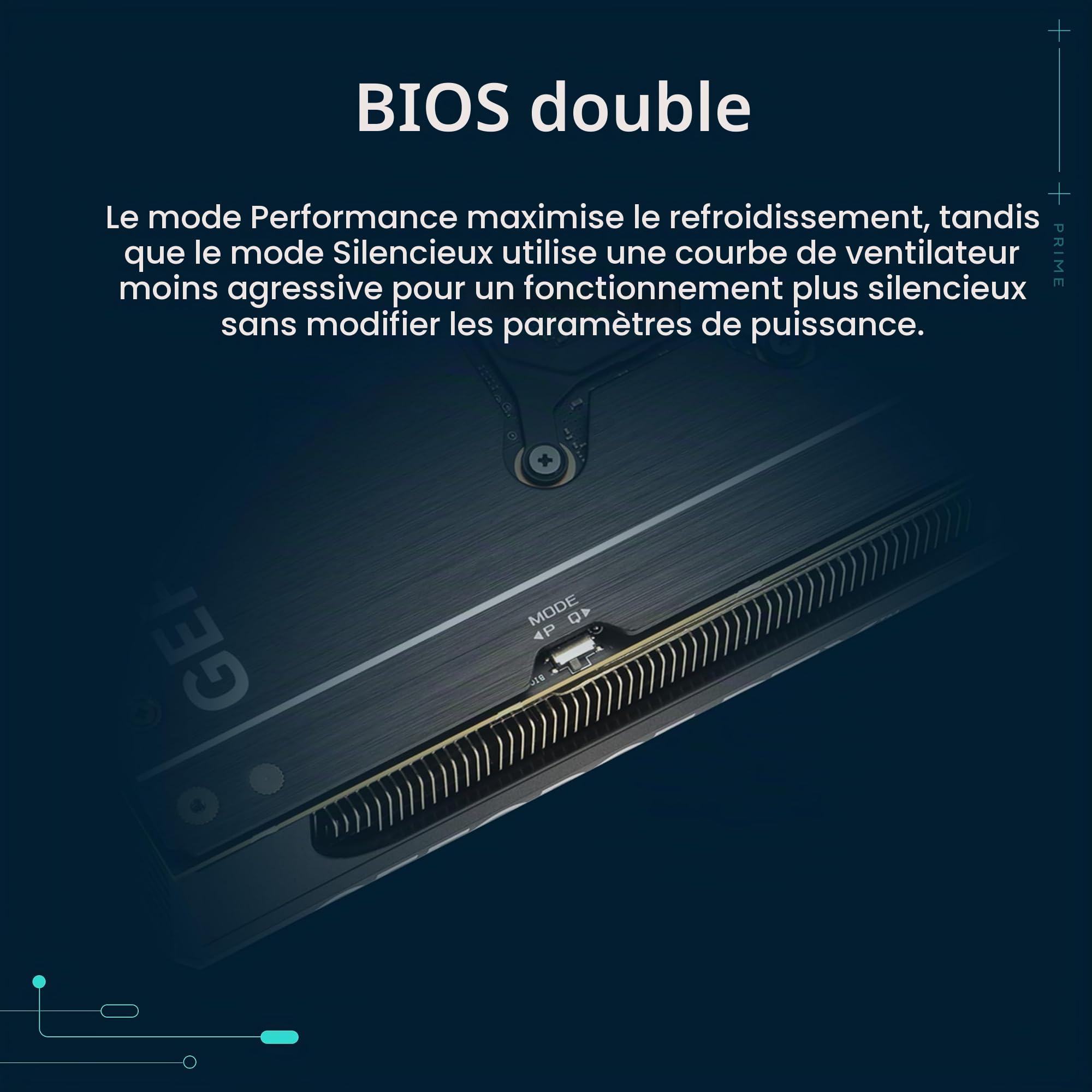 ASUS La carte graphique Prime GeForce RTX 5080 OC Edition 16 Go GDDR7 prête pour SFF (PCIe 5.0, 16 Go GDDR7, HDMI/DP 2.1, 2.5 fentes, ventilateurs de technologie axiale, caméra de vapeur, double BIOS)