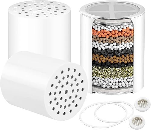 Paquete de 3 filtros de ducha de 20 etapas compatibles con Aquabliss SF100SF220 filtro de regadera y compatible con filtro de repuesto AquaHomeGroup
