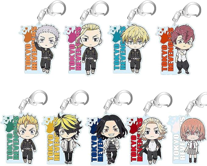 Amazon Co Jp For 東京卍リベンジャーズ キーホルダー携帯 鍵 飾り 人気 10点セット For 東京リベンジャーズ 佐野万次郎 三ツ谷 隆 花垣 武道 場地圭介 松野 千冬 羽宮 アニメペンダント アクリルキーホルダー 携帯ストラップ 人気 軽量 オシャレ バッグペンダント
