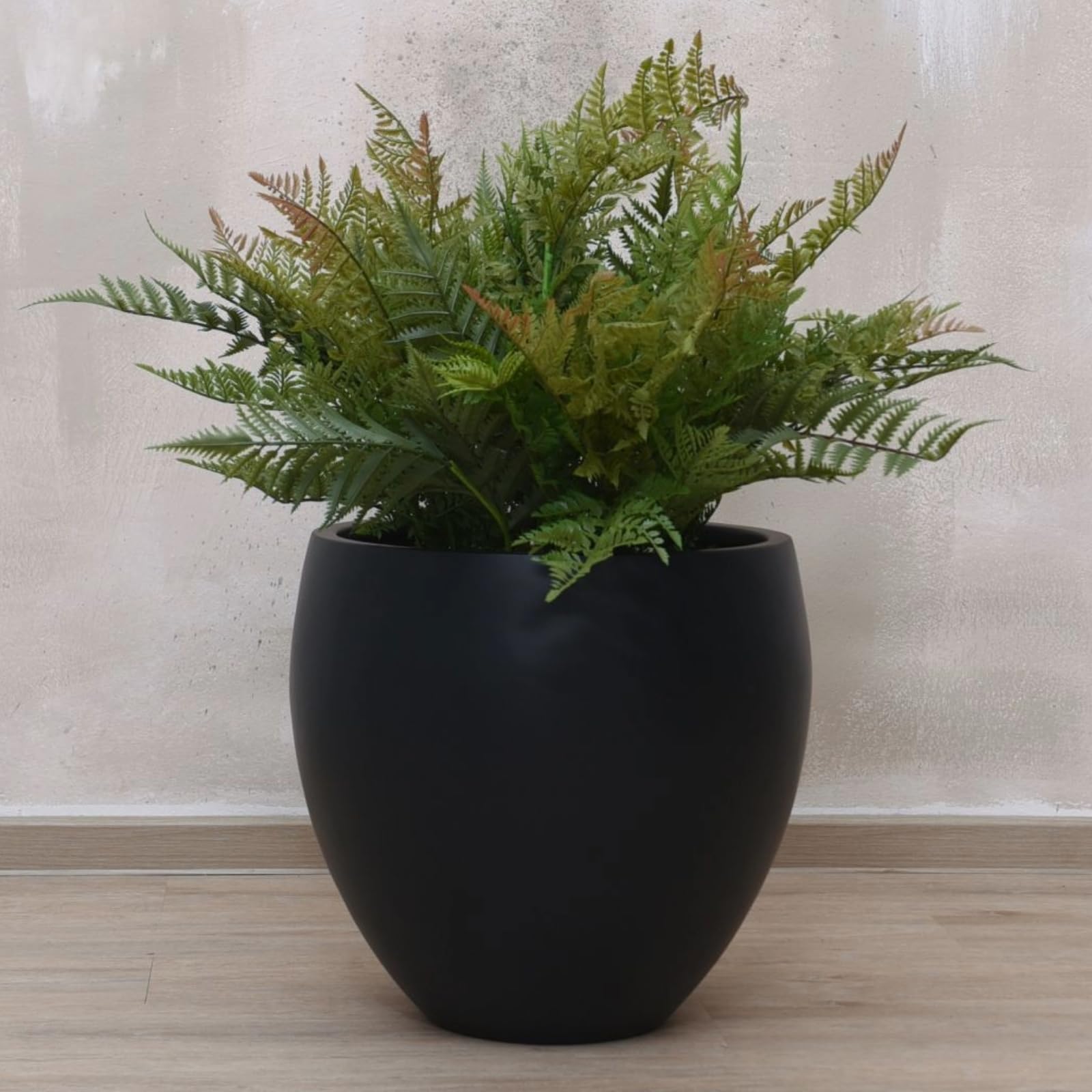VIVANNO Blumentopf Pluto - Pflanzkübel aus Fiberglas - Anthrazit (40x40 cm) | Wetterfester Blumenkübel für Außen und Innen - 20 L Volumen - Frostsicherer Pflanztrog mit Matter Oberfläche in Grau