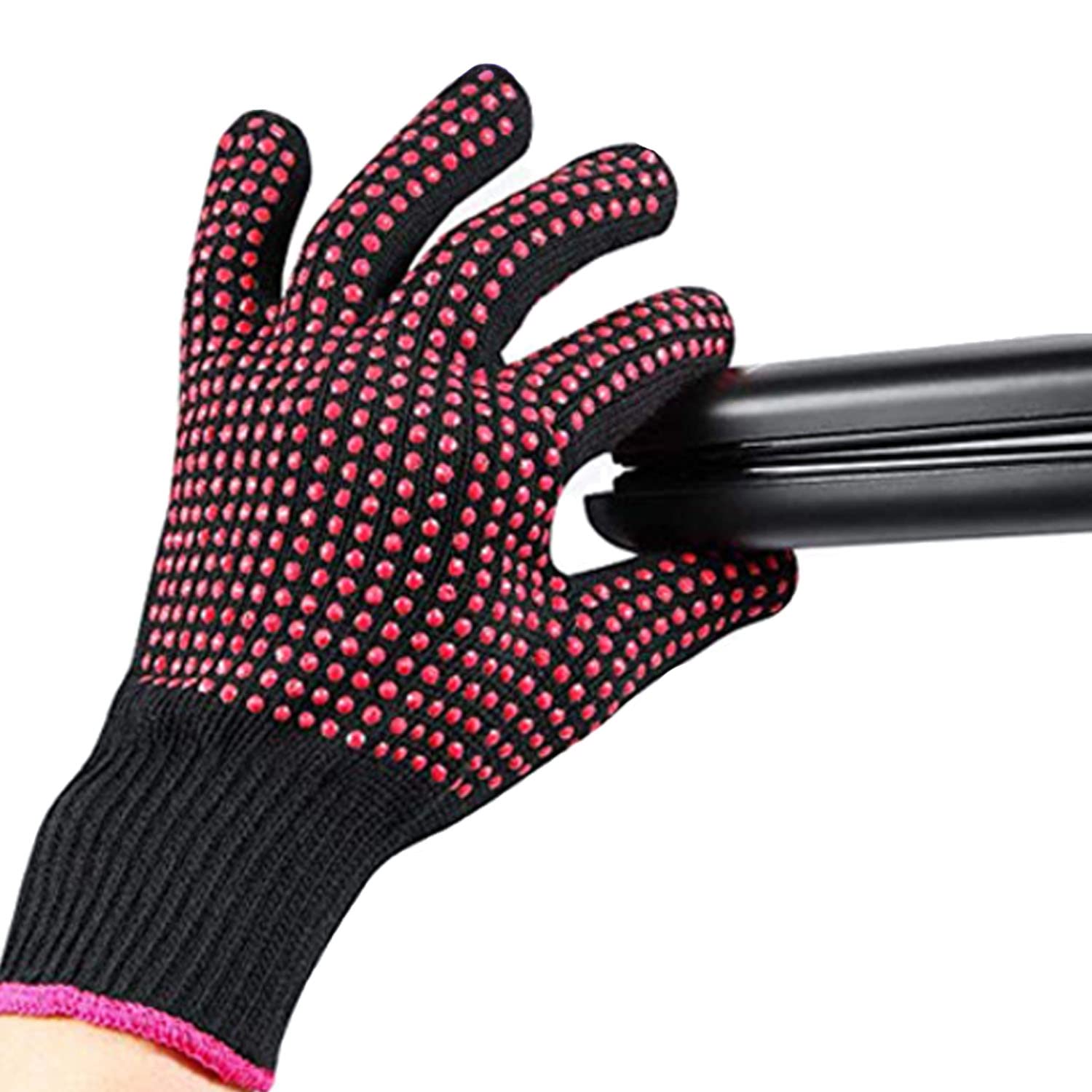 Lessmon Gants professionnels résistants à la chaleur pour coiffer les cheveux pour boucler, lisser et fer à friser