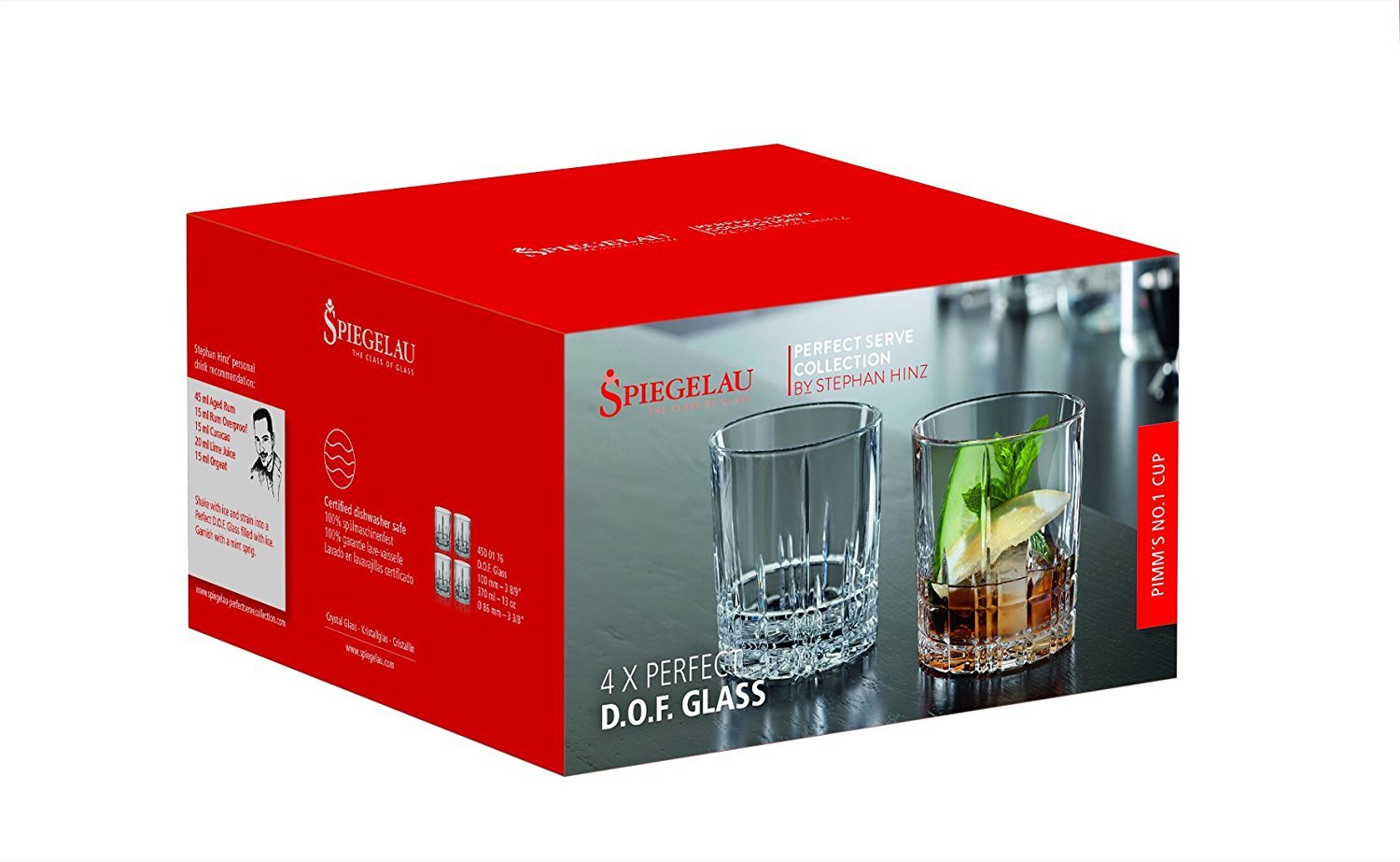 Spiegelau zestaw promocyjny 4 x 4 szkło/szt. Perfect D.O.F. Glass 281/188 Perfect Serve Collection 4500176 i gratis 1 x produkt do pielęgnacji ciała Trinitae