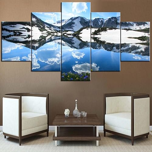 Vista 251 de Paisaje de 5 piezas pintura sobre lienzo