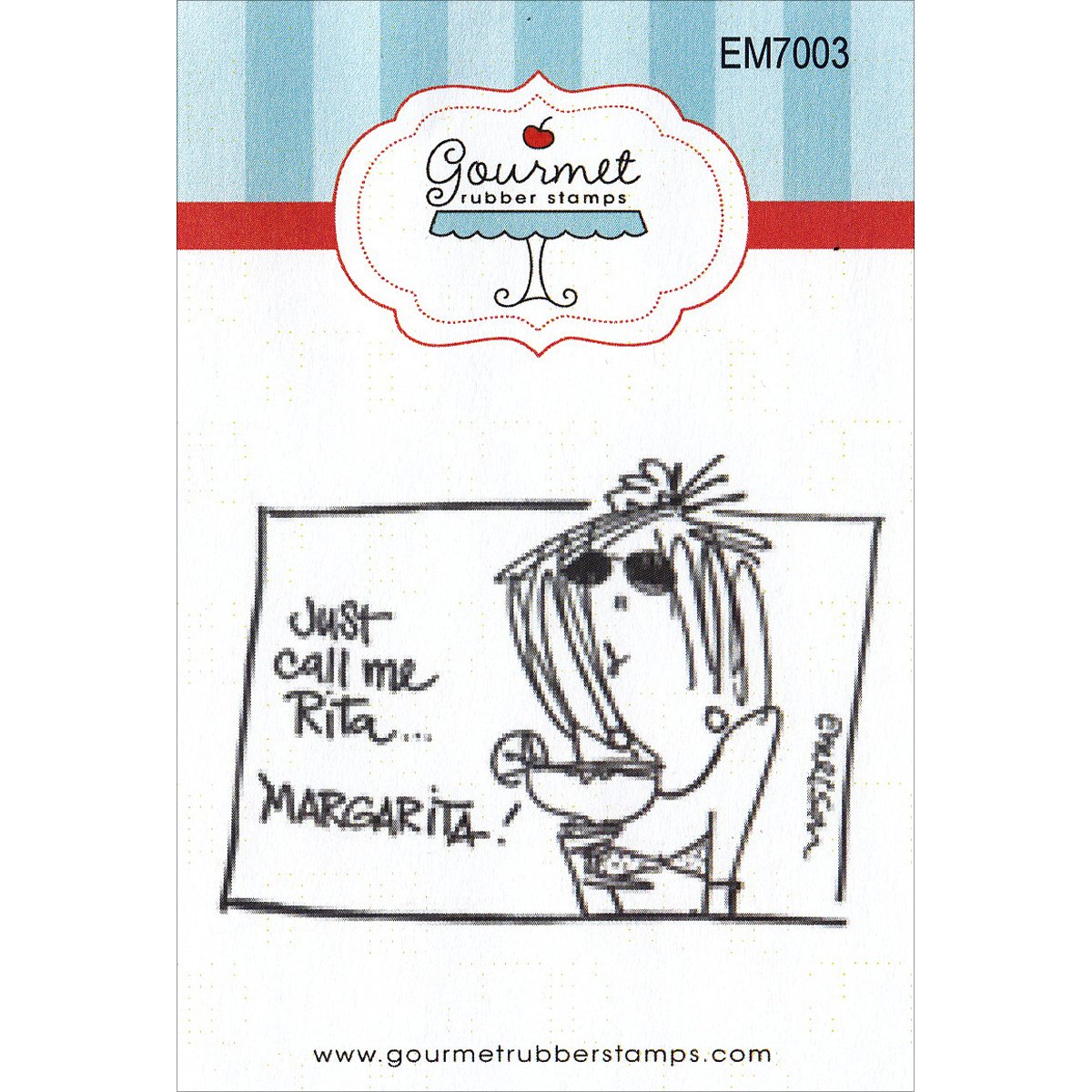 Gourmet Rubber Stamps Cling Stamps 2.75 x 4.75-inch-Rita Margarita
