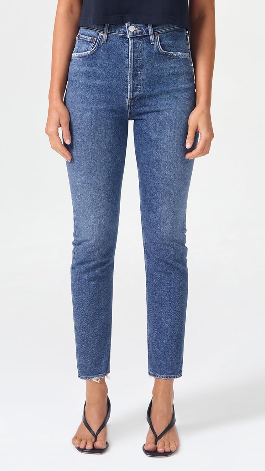 AGOLDE Women's Riley High Rise Straight Crop Jeans - Image 7