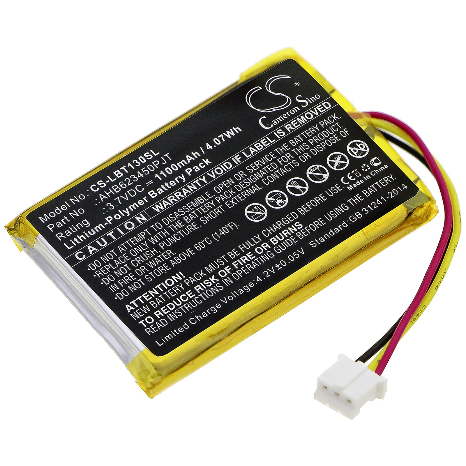 Enyuly 1100mAh Replacement Battery for OKAYO Digital Pendant Transmitter LBT-1200 AHB623450PJT (3.7V)