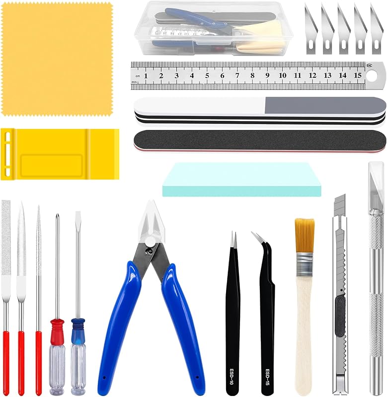 Kit de herramientas de construcción de modelos Hobby de 23 piezas para Gundam, modelador, herramientas básicas, juego de manualidades para modelar, reparar y fijar