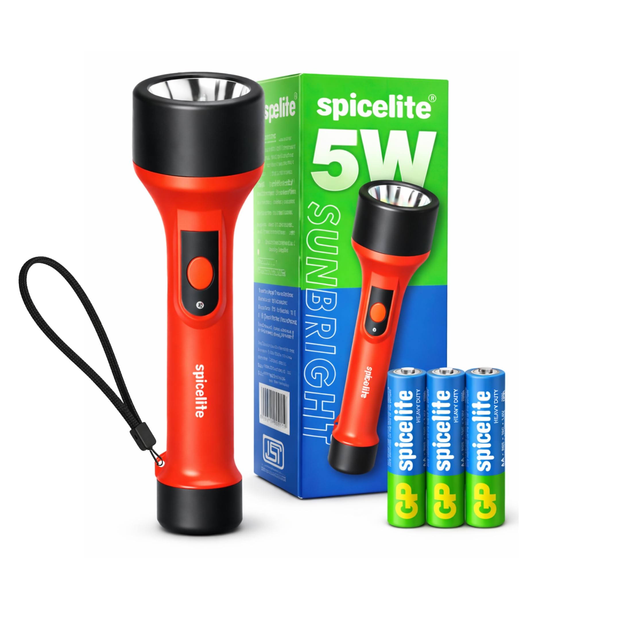 Spicelite SUNBRIGHT 5W LED Dry Cell Torch – High-Performance, Ultra-Bright, Long-Lasting, Portable and Everyday Use with Enhanced Beam Distance Flashlight-image-40