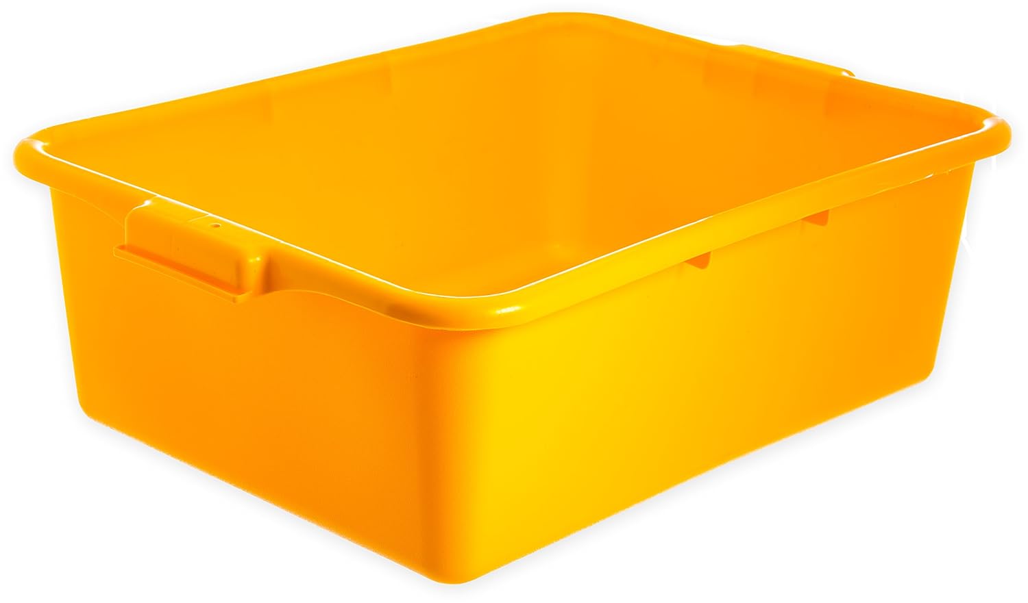 Carlisle FoodService Products N4401104 Comfort Ergonomic Wash Basin Tote Box, 7" Deep, Yellow (Pack of 12)