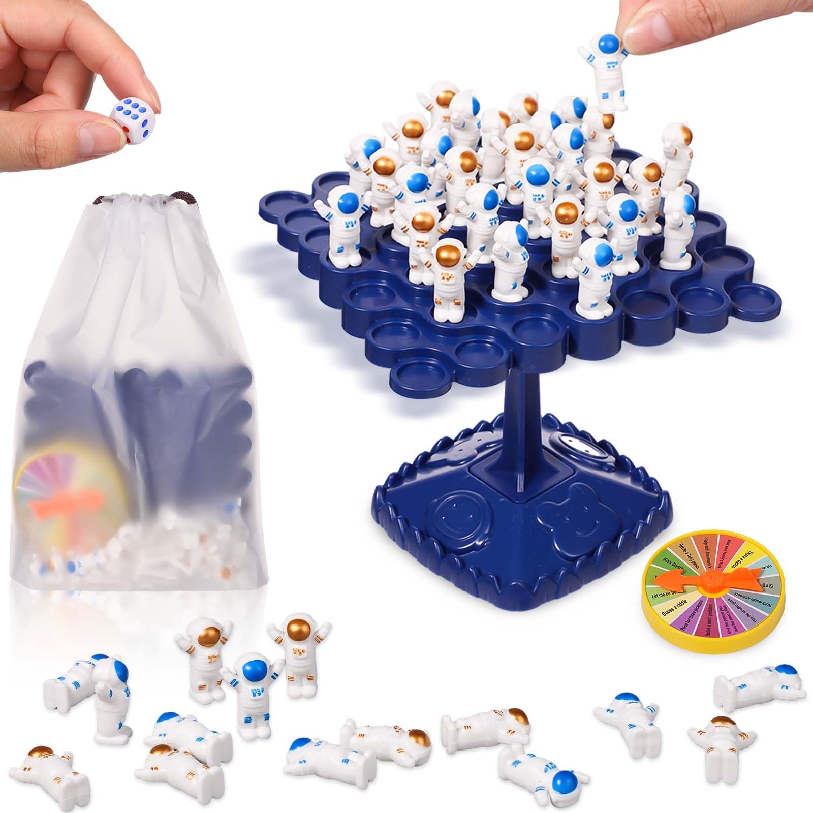 48pcs Astronaut Balance Tree Game, Balance Board Game for Kids & Adults Balance Tree Board Game Set for 2 Players Home Parties Travel