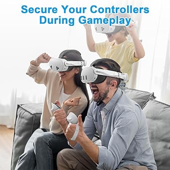 Verbesserte Controller-Griffabdeckung mit Anti-Rutsch-Knöchelriemen für Meta Quest 3S und Quest 3 Sichere Griffhülle für besseres Gaming schweißfeste Anti-Fall-Handgurte