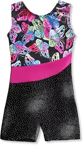 HOZIY Mallas de gimnasia para niñas, con estampado de copos de nieve, azul, morado, rosa intenso, destello