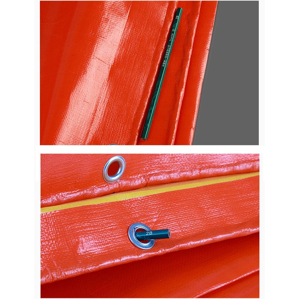 wasserdichte Plane Anti-Taifun regendicht Oxford-Tuch - Mehrzweckplane - orange ultraleichte Sonnenschutzplane - Dicke 0,38 mm, 210 g / m2 (10 Größen verfügbar)