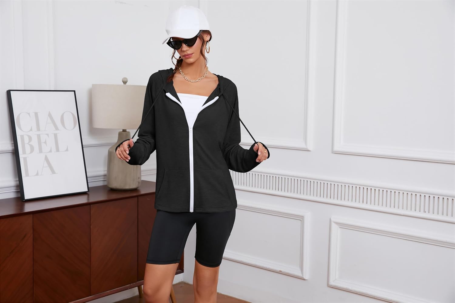 TASAMO Zip Up Hoodie Women Oversized Sweatshirt Long Sleeve 2026 Comfy Lightweight Outfit Jackets Workout Clothe - Image 6