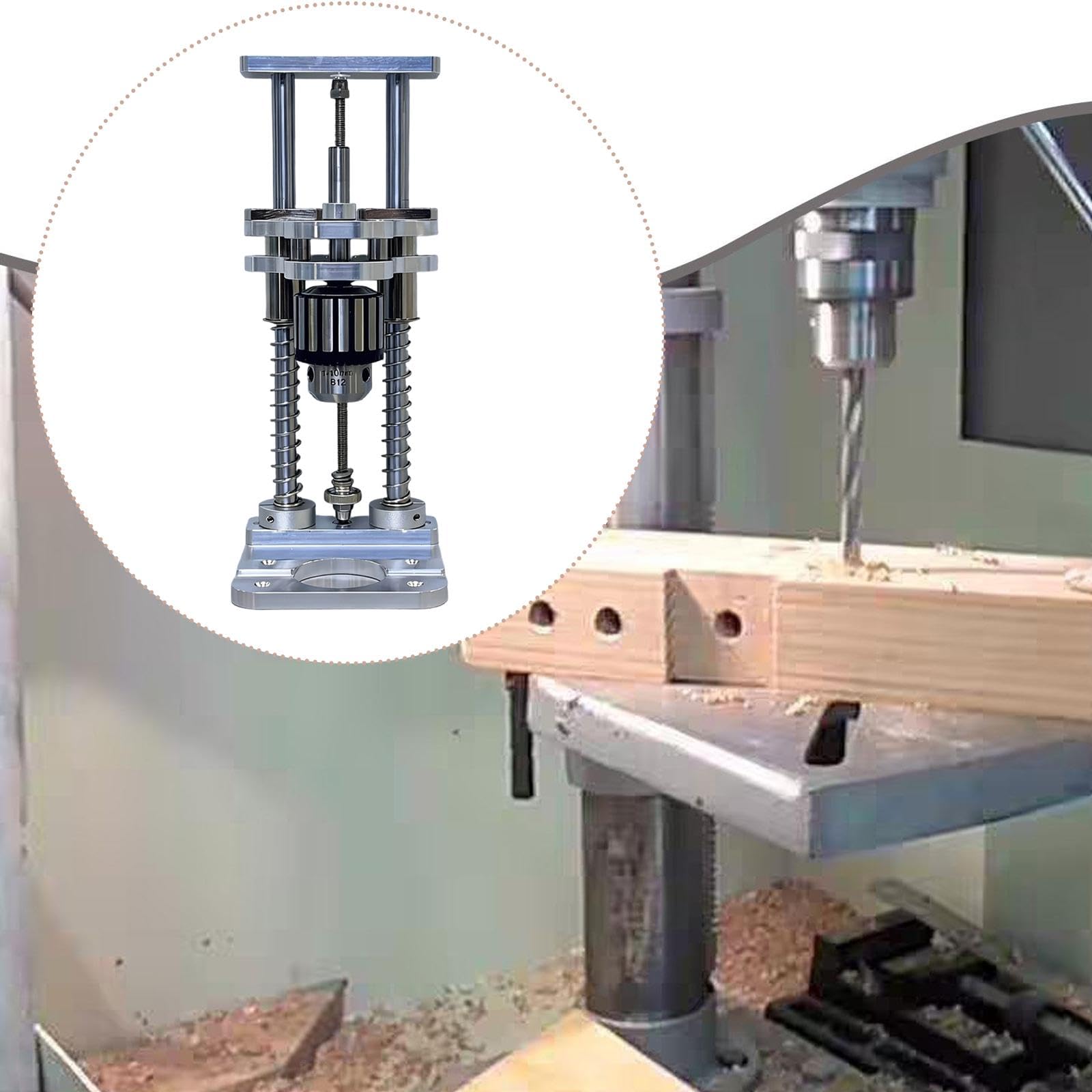 Guía Vertical para Taladro Soporte Auxiliar Fijo Accesorio Portátil Profesional Herramienta de Precisión Eficiente Adecuada para Carpinteros