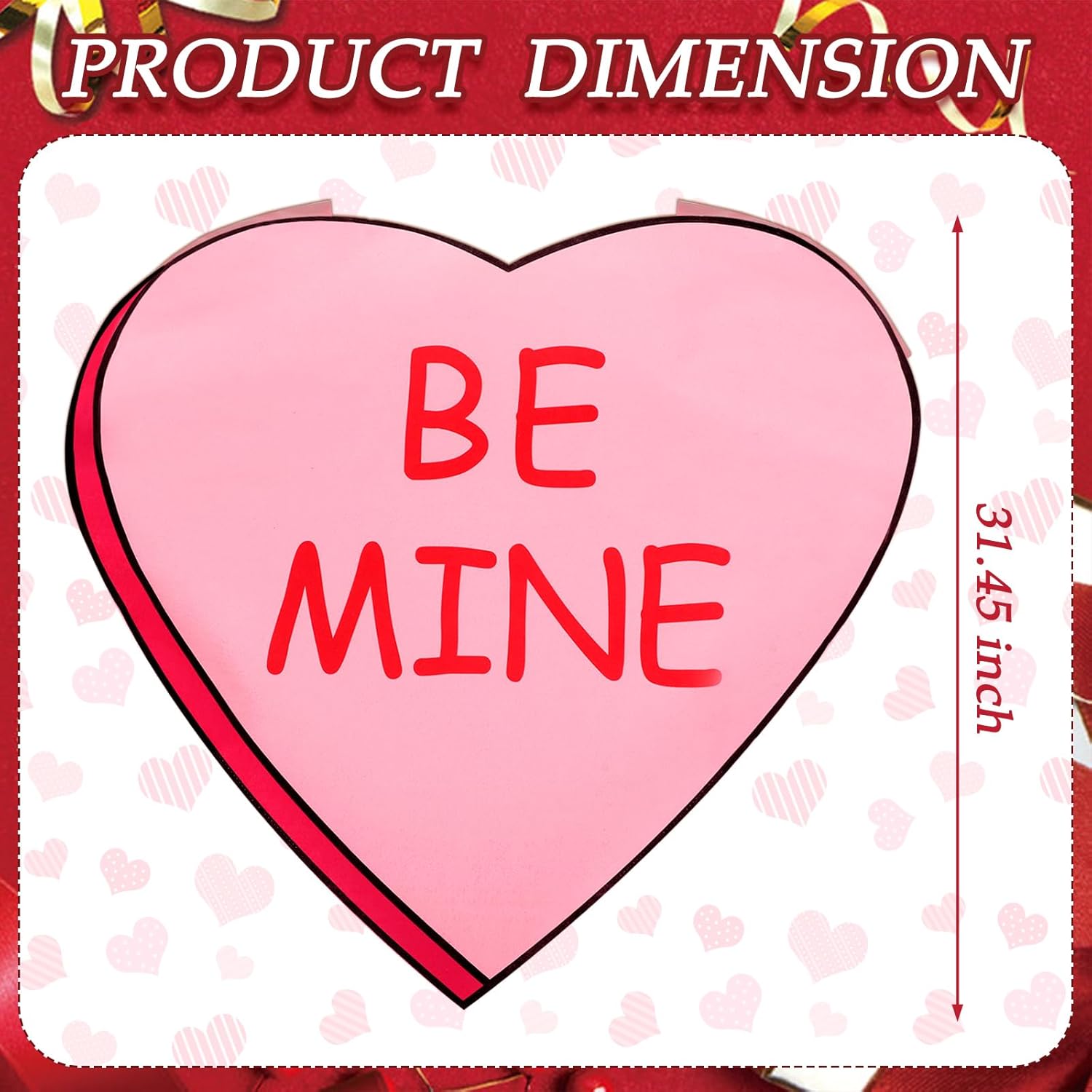 Chuarry Valentine's Day Heart Costume, Adults Heart Costume Valentines Anniversary Party Supplies for Women Men - Image 2