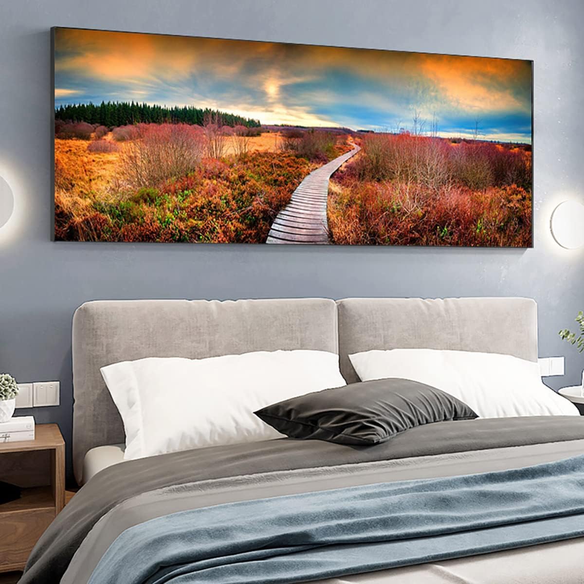 Instarry DIY 5D Diamond Painting Large Size Mountain Path Mosaic Embroidery Home Decor 39.4x15.7 inch