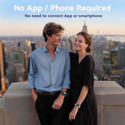 Miniatura 2 de DAVIKO Reloj podómetro, no requiere aplicación/teléfono, pantalla de 1.83 pulgadas, relojes inteligentes con podómetro, calorías y contador de