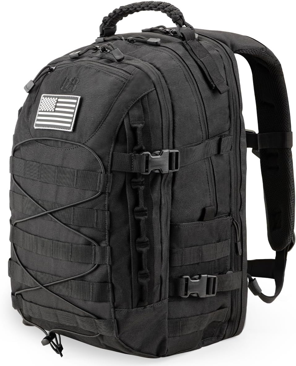 25L Tactical Backpack for Men: Military MOLLE Assault Rucksack 900D with Laptop Compartment EDC Daypack Used for Hiking,Work,Sports,School,Travel