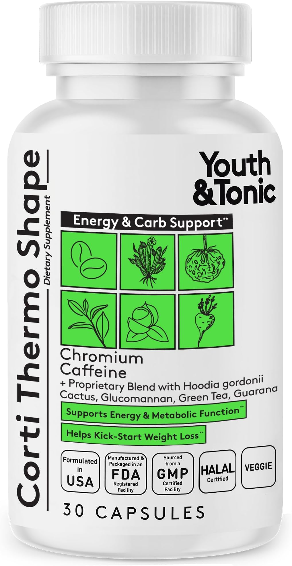 Youth & Tonic Corti Thermo Shape 30 caps