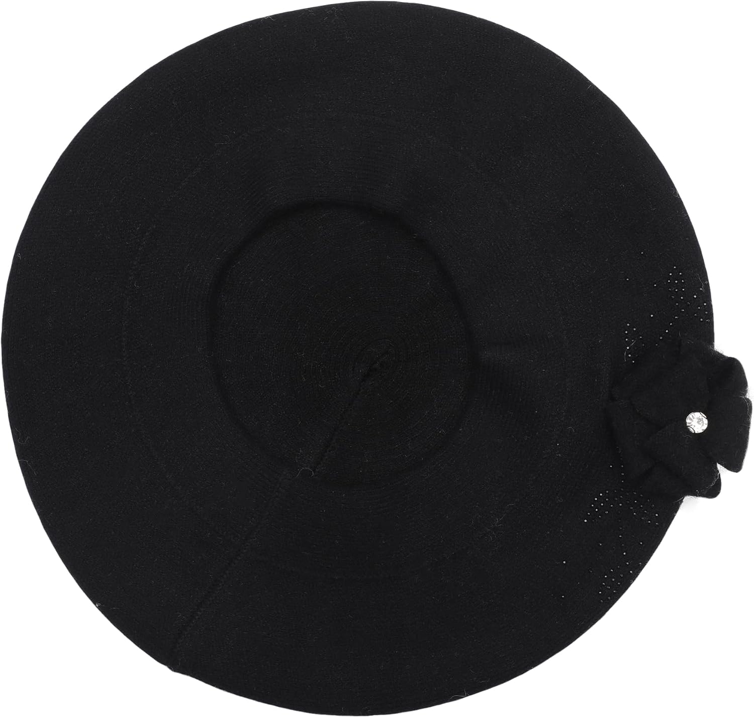 ZLYC Women French Beret hat Reversible Solid Color Floral Warm Knitted Beret Cap - Image 4