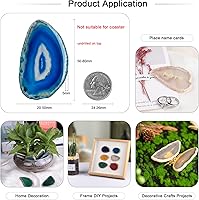 Vista 2 de mookaitedecor - Piezas de mesa ligeras de ágata pulida, lozas de ágata geodésica, paquete de 12