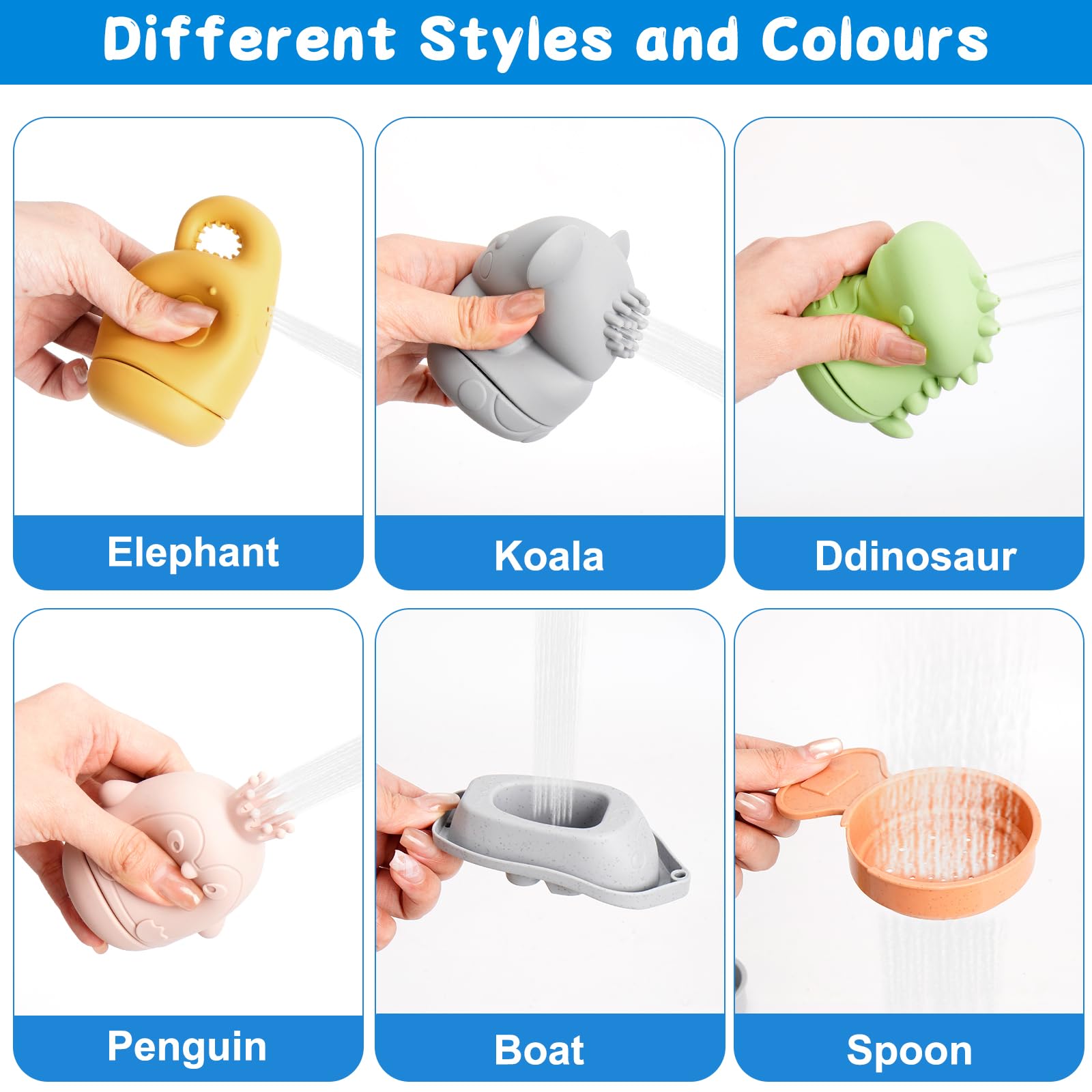 Jouets De Bain Bébé 16 Pièces - Bateaux Empilables, Arrosoir Et Animaux Sensoriels Pour 1 2 3 Ans