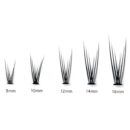 Miniatura 2 de Scala - 20 raíces, 120 piezas de cola de pez de 0.003 in, naturales, suaves, largas, de visón, pestañas postizas individuales hechas a mano (0.551