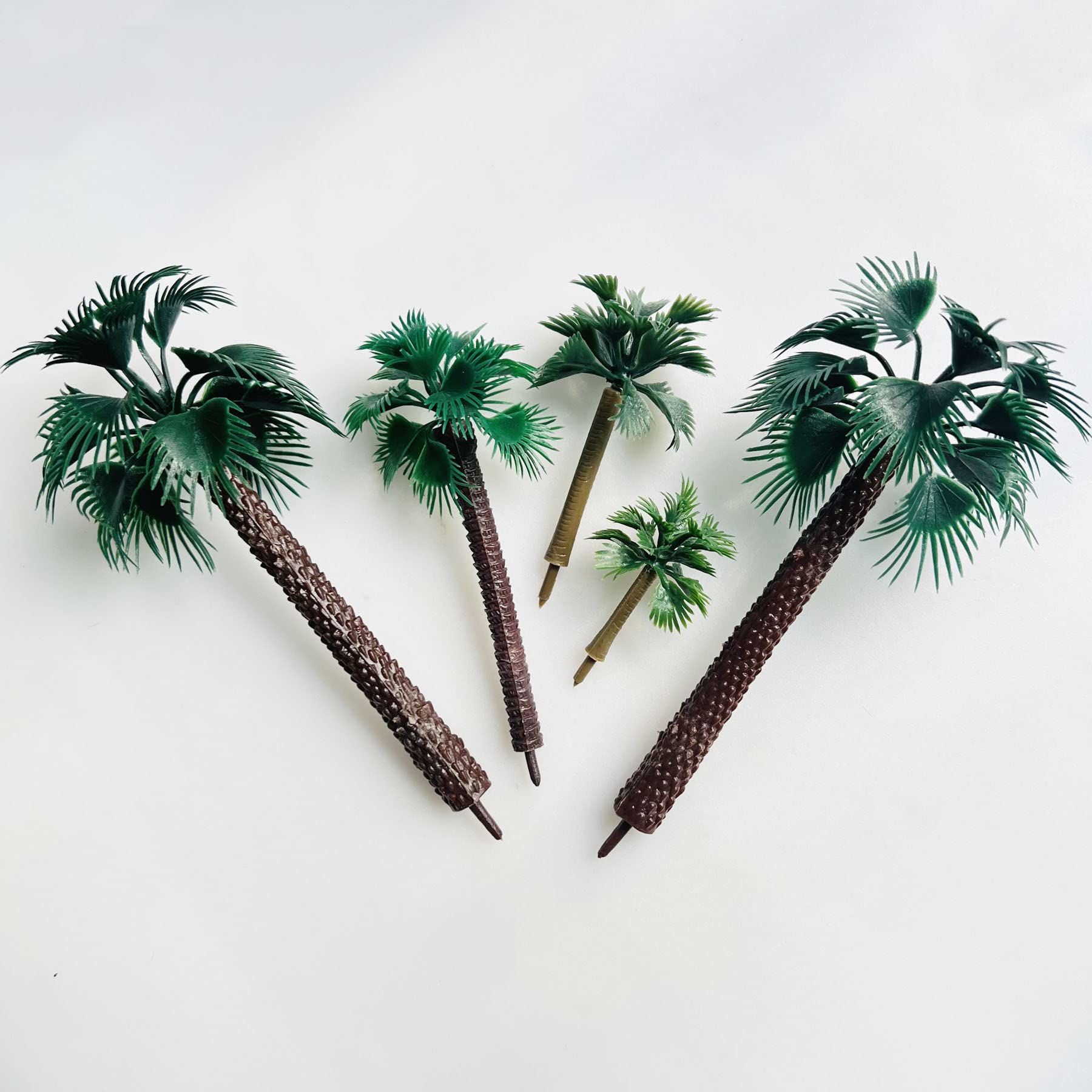 Woohome 30 PCS Miniature Palm Trees Model Tree Coconut Model Coconut Palm Tree Mini Scenery Model Tree for Train Railway Scenery - Image 3
