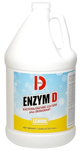 Big D Industries 1500 Enzym D Digester Desodorante líquido, limón, 1 galón (caja de 4 galones)
