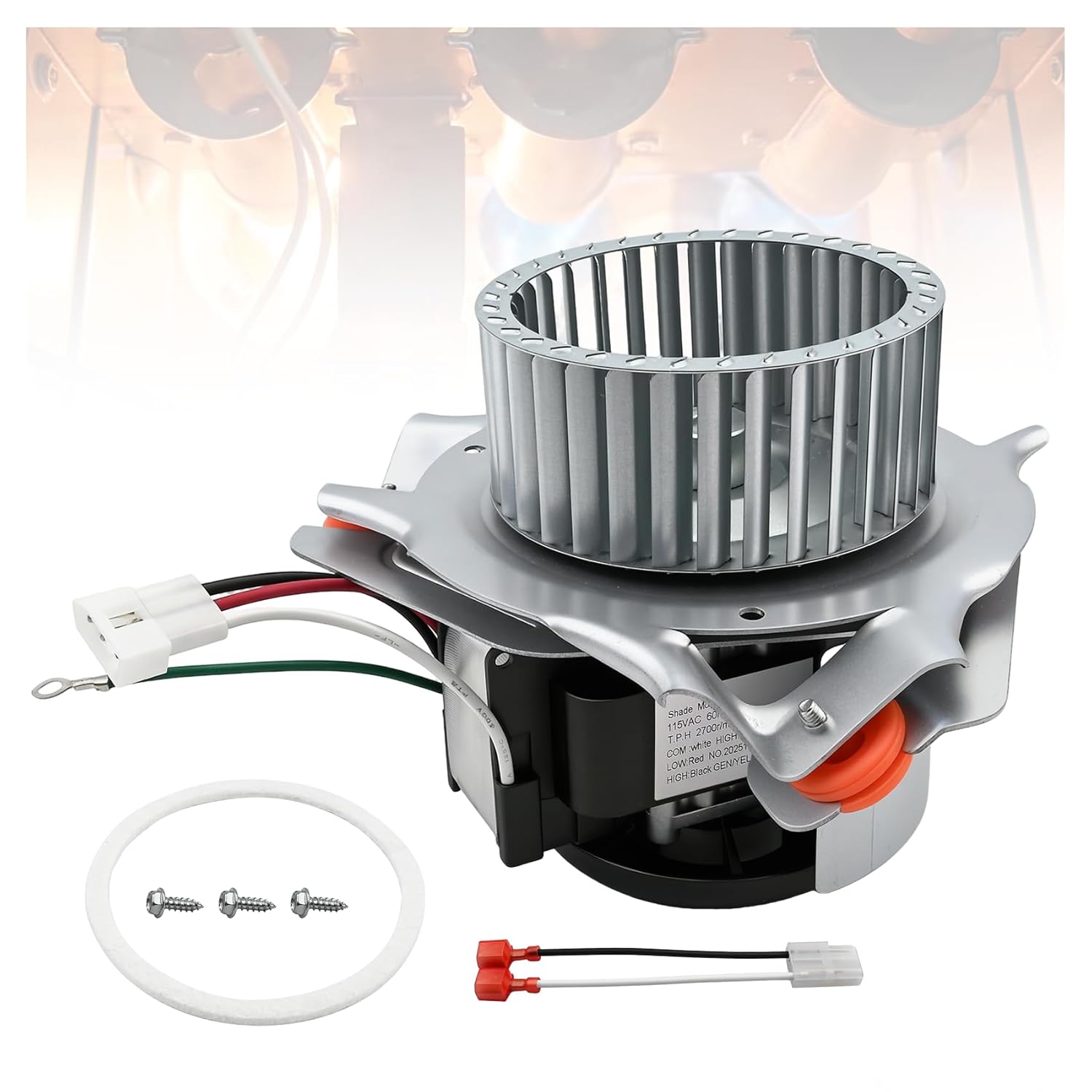 326628-762, HC21ZE126A Furnace Draft Inducer Motor, Compatible with Carrier Bryant Payne 58CTA09010114 310AAV042090AAJA, Furnace Exhaust Vent Venter Blower Motor Assembly, Replacement J238-112-11203