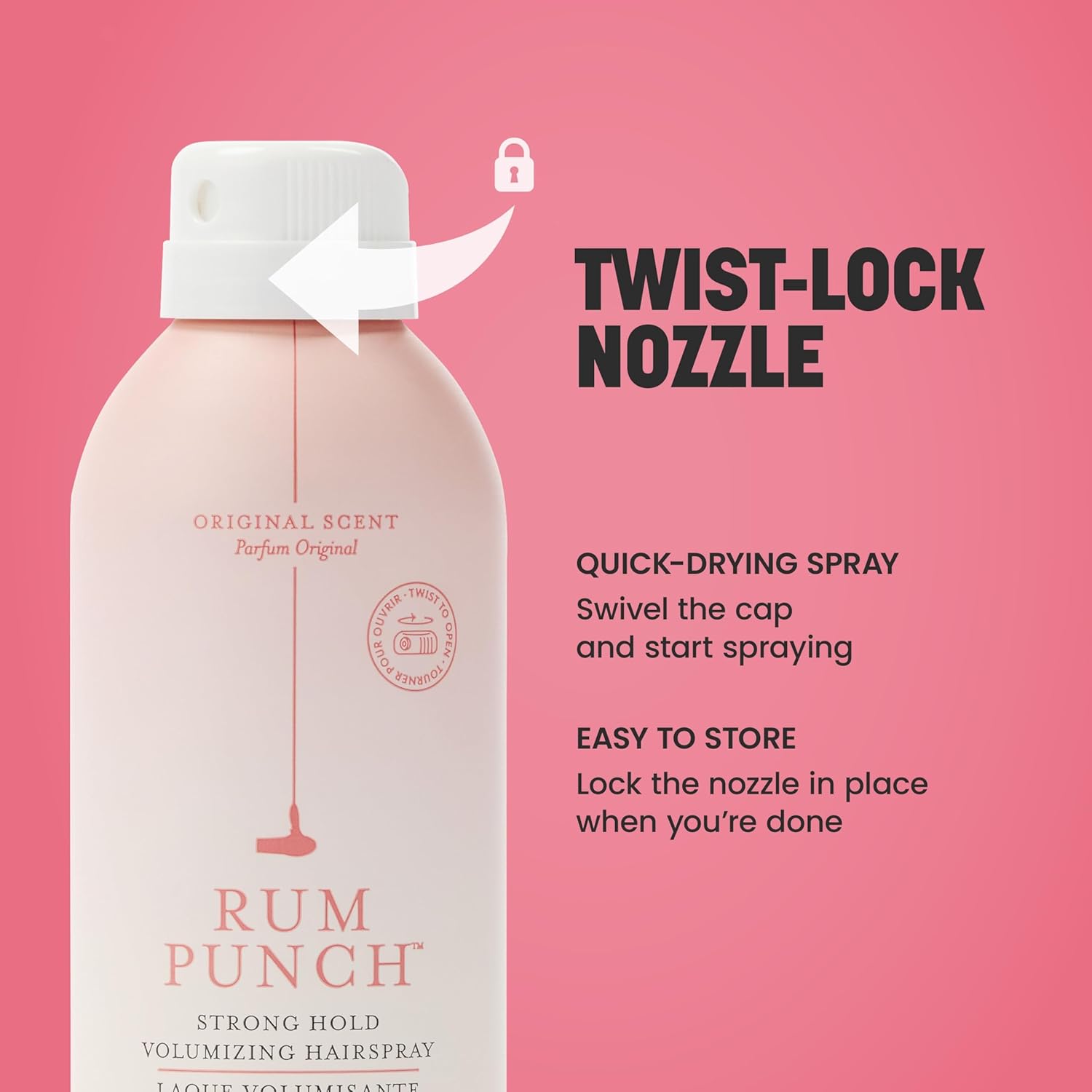 Drybar Rum Punch Strong Hold Volumizing Hairspray | Holds Style for 24 Hours and Instantly Doubles Volume,* No Flakiness or Buildup, Maximum Hold for Hair Styles and Updos, Vegan & Cruelty Free - Image 9