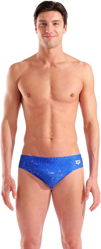 Arena Mens Arena Performance Mens Ribbed Swim Brief Sports Swimwear Training Bathing Suit