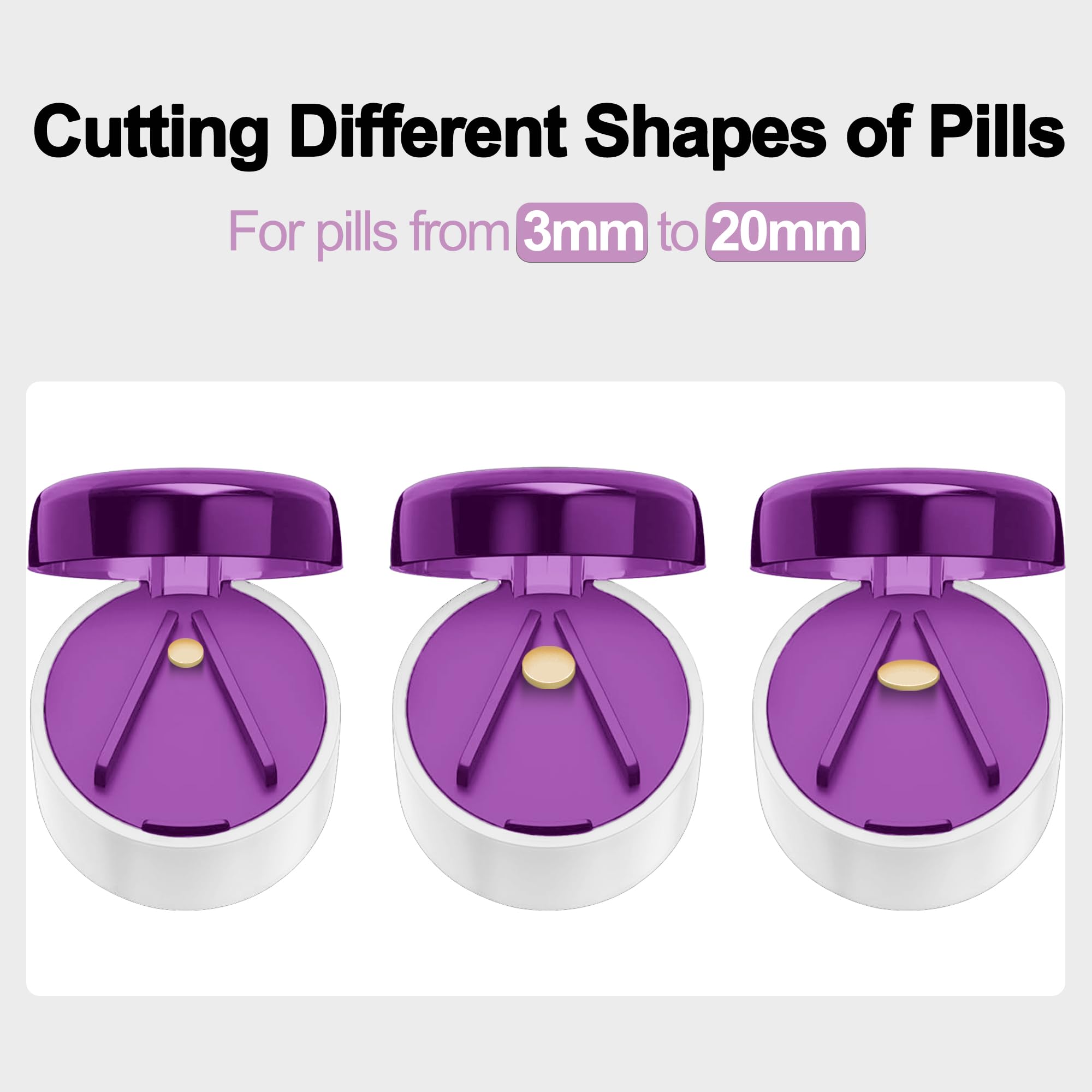 DUBSTAR 3-in-1 Pill Crusher Fine Powder Pill Grinder Pill Cutter Purple — Amazon image 4