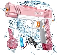 Vista 8 de Pistola de agua eléctrica con largo alcance, pistola de chorro automática para niños y adultos, pistola de agua de larga distancia para piscina