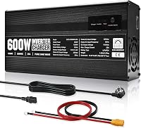 ECO-WORTHY 14,6V 25A LiFePO4 Akkumulátor Töltő 600W Színuszos Inverterrel - 12V-230V UPS Funkcióval, Hálózati Prioritás Kapcsolóval, Autóhoz 1