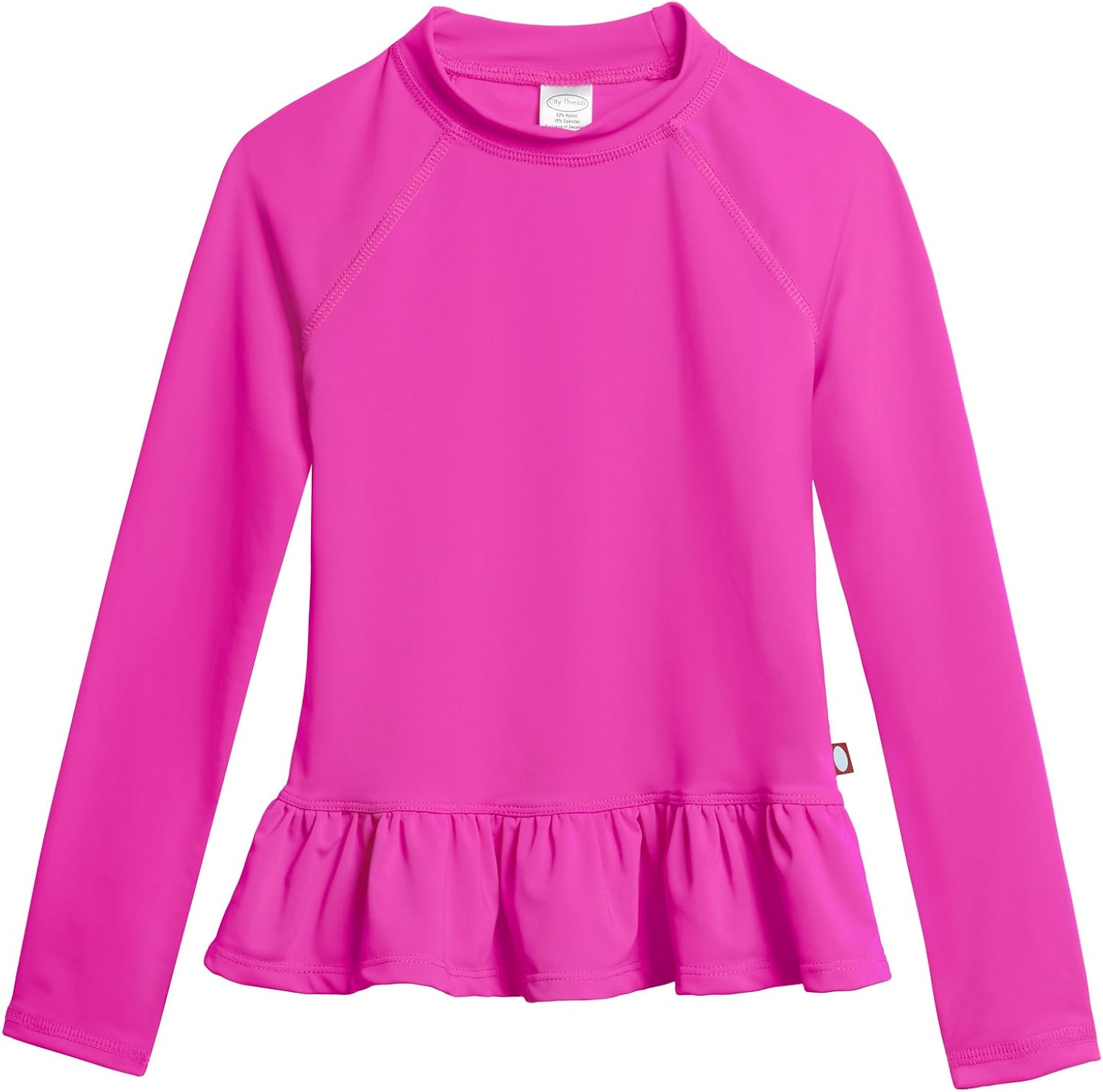 City Threads Big Girls' Rash Guard Peplum Long Sleeve Sun Shirt with SPF50+: Clothing, Shoes & Jewelry