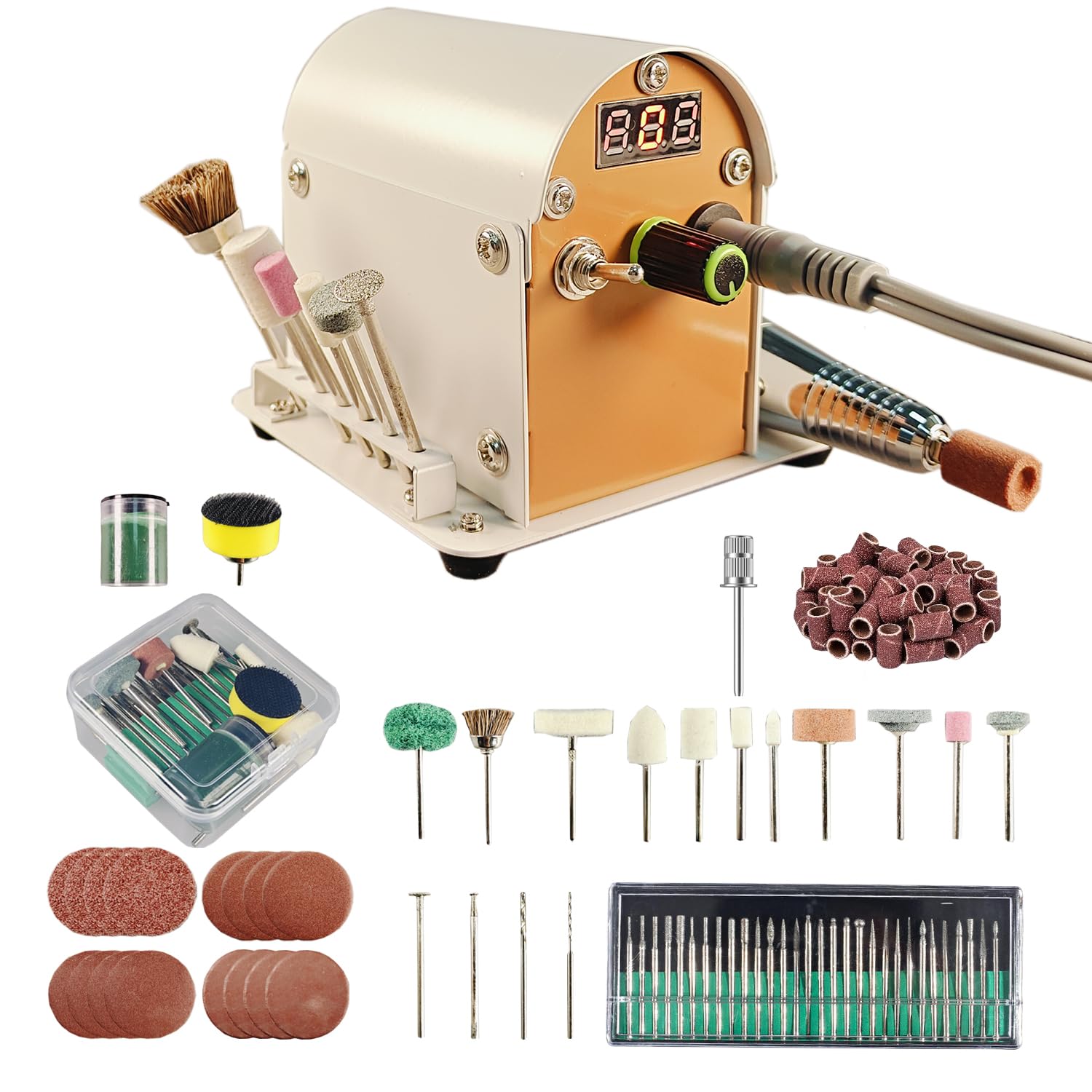 Kit d'outils rotatifs électriques 115 accessoires pour moulage de résine et gravure