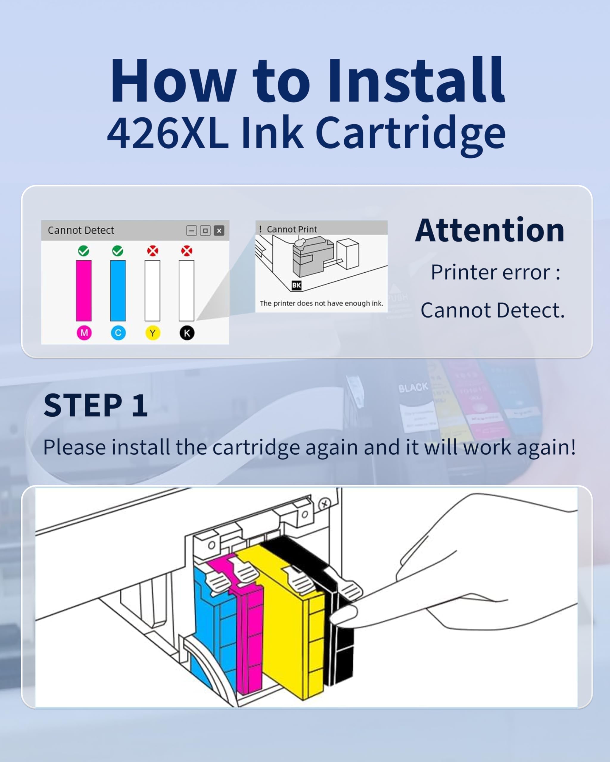 UPRIIN LC426XL Cartouche D'encre Compatible Pour Brother LC426XL Cartouche Pour MFC-J4335DW MFC-J4340DW MFC-J4535DW MFC-J4540DW