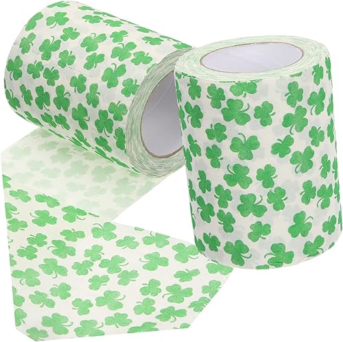 KOMBIUDA 2 rollos de papel higiénico para papel higiénico de vidrio higiénico, papel higiénico, bandeja escalonada de Pascua, toallas de decoración