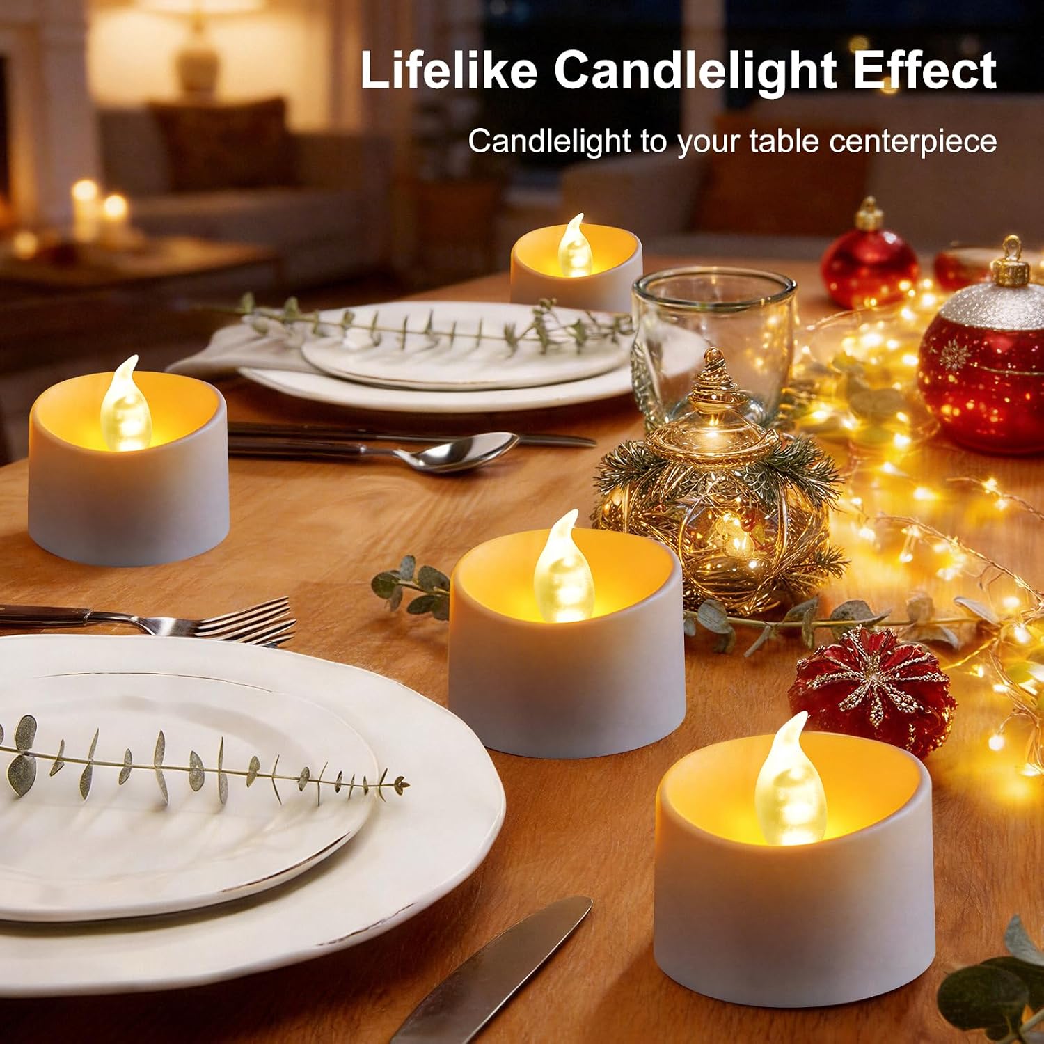 Flameless LED Tea Lights Candles, 100 Pack Battery Operated Votive Candles Long Lasting Fake Electric Tealights, Warm White for Wedding Table Centerpieces, Halloween Christmas Home Decorations